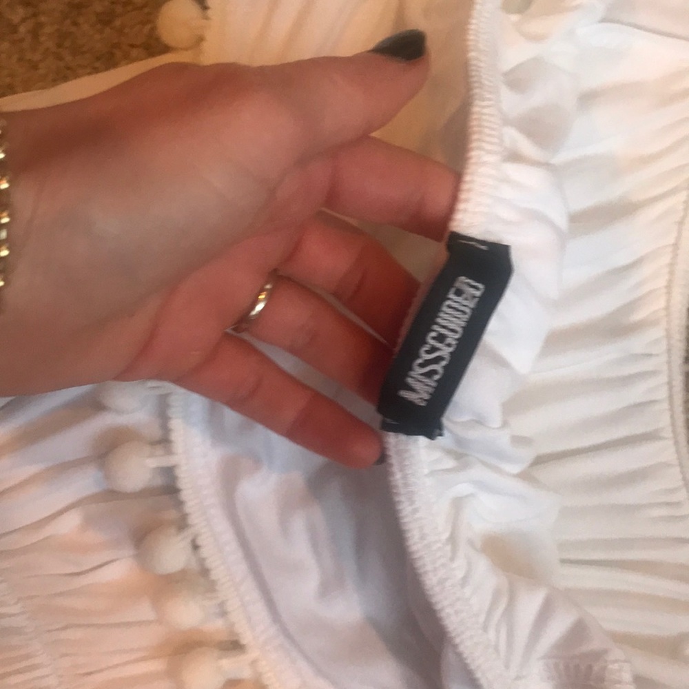 Misguided White Pom Pom Romper - Picture 4 of 4